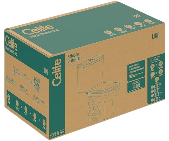 KIT CELITE LIKE VASO CX.3/6 ASSENTO ANEL VED. PARAFUSO ENGATE